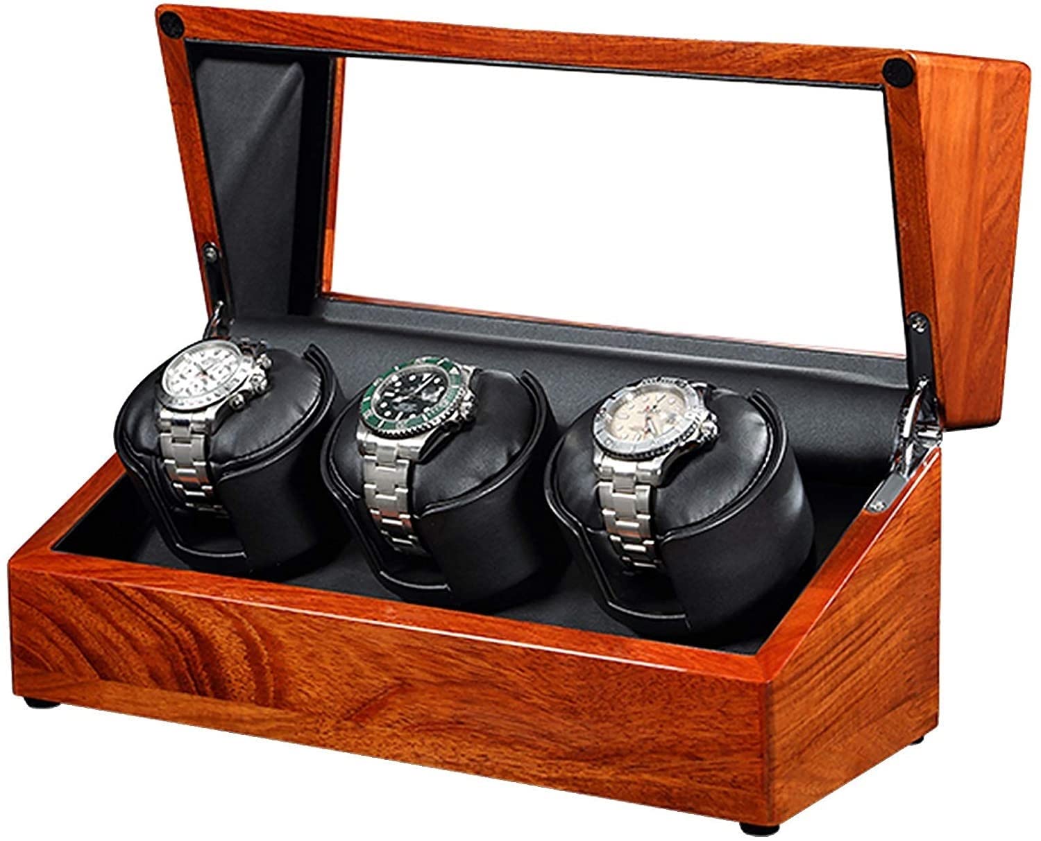 Amazon.co.jp: 時計ワインダーディスプレイボックス 3本の時計用 自動